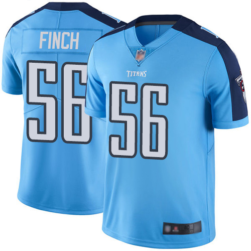 Tennessee Titans Limited Light Blue Men Sharif Finch Jersey NFL Football 56 Rush Vapor Untouchable